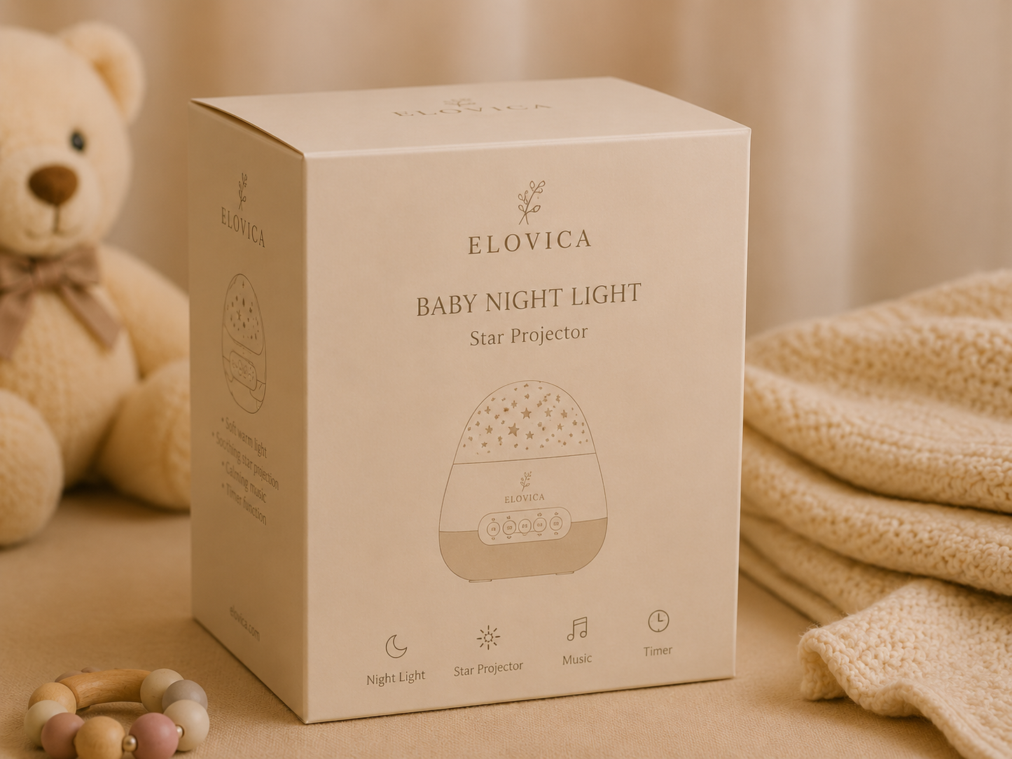 Elovica Baby Star Projector & Night Light