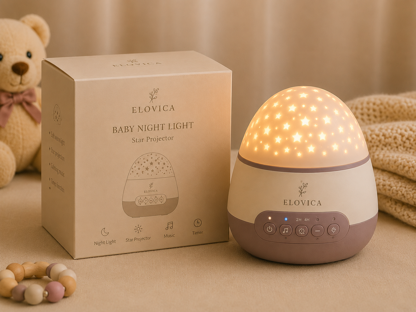Elovica Baby Star Projector & Night Light