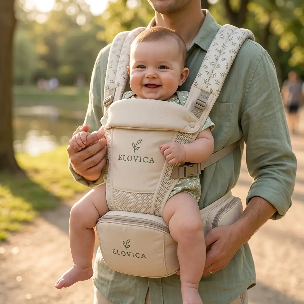 Elovica Baby Carrier with Hip Seat